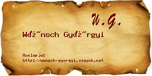 Wünsch Györgyi névjegykártya